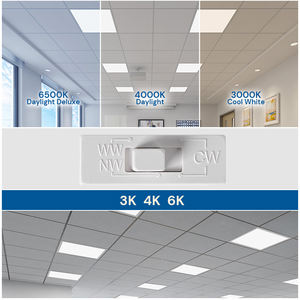 Éclairage de panneau LED plat carré suspendu encastré 60*60 60*120 48W 96W Smd 3CCT Interrupteur DIP Panneau LED pour la maison et le bureau - Product Image 2