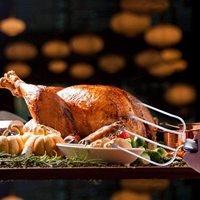 Fourchette de rôtissoire à 4 dents en acier inoxydable de qualité alimentaire, outil de levage pour barbecue, dinde, bœuf, four et grillades en extérieur