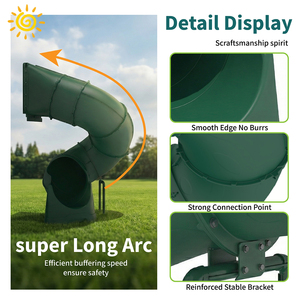 <span class=keywords><strong>Vente</strong></span> directe usine : Toboggan extérieur en plastique anti-UV pour aire de jeux pour enfants, modulable, pour parcs commerciaux et récréatifs - Product Image 3