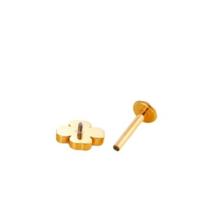 Boucles d'oreilles clous papillon en titane F136 stériles pour femme, bijoux de piercing tendance - Product Image 3