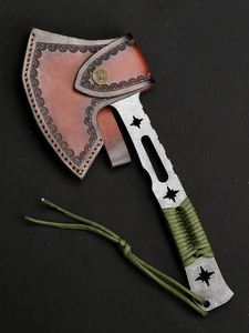 HK Pick Head <b>Axe</b> Ornament DIY Outdoor <b>Wood</b> Handle Stainless Steel Double Blade Hatchet 10cm Cutting Edge 1 Year Warranty - Product Image 4