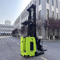 Chariot élévateur électrique compact YONGJIELI CQD20J-80 à fourches rotatives 3 directions pour allées étroites, utilisation assise, entrepôt