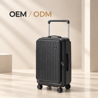Valise de voyage rigide en PC avec poignée large, vente en gros OEM ODM, tailles 20/24/26/28/30 pouces