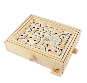 Bloc de maths en bois pour enfants et adultes, boule d'équilibre de bureau Interactive, manivelle piste perle labyrinthe Puzzle <span class=keywords><strong>jeu</strong></span> éducatif - Product Image 6