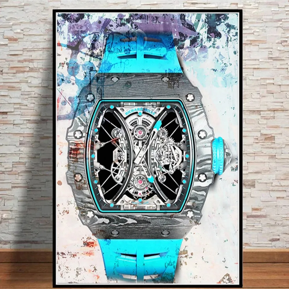 Graffiti Luxury Watches Poster and Prints Wall Art Canvas Painting for Home Decor