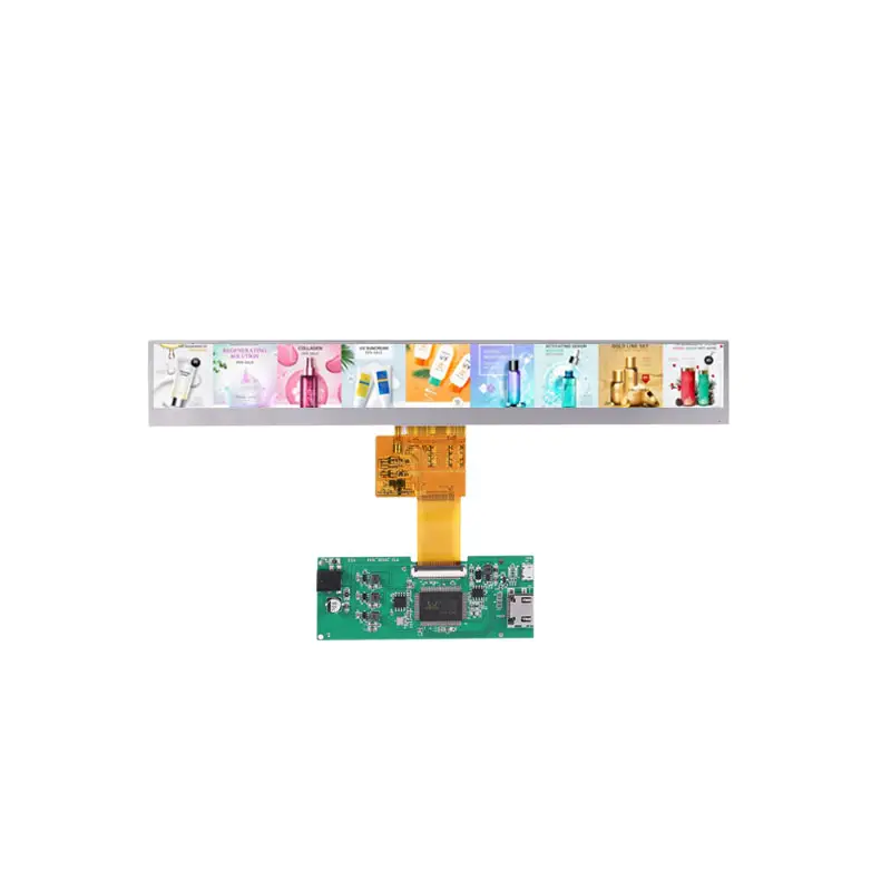 Layar LCD tipe Bar 10.4 inci Ultra lebar 1024x100 IPS layar LCD peregangan kecerahan tinggi dengan papan H-DMI