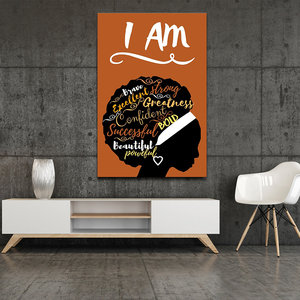 African <strong>Queen</strong> Canvas Wall <strong>Art</strong> Black Women's Watercolor Portrait Paintings Living Room Wall Decoration Artwork Black Girl - Product Image 6