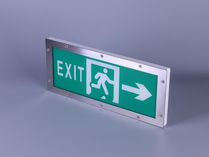 Señal de salida de emergencia con indicador de salida de seguridad de acero inoxidable IP67 con luz LED - Product Image 4