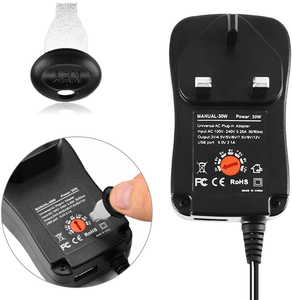 Eu Us Uk Au Ac100-240v Plug dinding Dc3v 4.5v 5v 6v 7.5v 9v 12v 2.1a 30w adaptor Universal dapat disesuaikan - Product Image 3
