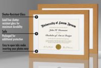 Doremi Best Sellers Cadre de diplôme en bois noir 11x14 personnalisé 8.5x11 Cadre de certificat de fin d'études Matériau MDF Cadre de peinture 11x14