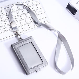 מותאם אישית בעל שם תג עור יוקרתי 5 חריצים נסיעות בעל כרטיס id עבודה עם lanyard - Product Image 6