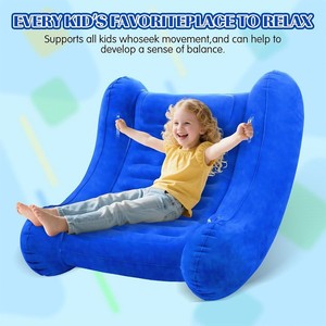 Fauteuil à bascule gonflable Da Niu, nouveau canapé floqué pour enfants, fauteuil inclinable paresseux, structure en plastique, design simple et moderne, créatif - Product Image 2