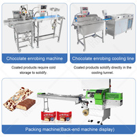 Machine d'enrobage alimentaire HNOC pour biscuits et chocolat, avec courroie de refroidissement, ligne d'enrobage pour crème glacée, modèle professionnel