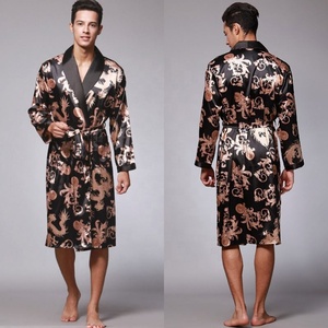 <span class=keywords><strong>Peignoir</strong></span> de luxe <span class=keywords><strong>en</strong></span> soie glacée pour <span class=keywords><strong>homme</strong></span>, imprimé dragon, <span class=keywords><strong>en</strong></span> <span class=keywords><strong>satin</strong></span>, grande taille, à manches longues, pour la nuit - Product Image 3
