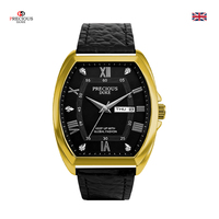 Montre à quartz de luxe pour homme PRECIOUS DUKE 8167, boîtier tonneau en alliage de zinc, bracelet en cuir de vachette, verre minéral, Shanghai