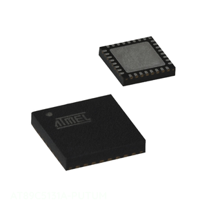 แผ่นสัมผัส VQFN 32ชิ้นส่วนอิเล็กทรอนิกส์แบบฝัง AT89C5131A-PUTUM ช่องผู้ผลิต - Product Image 1