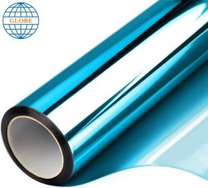 Film adhésif décoratif PET réfléchissant unidirectionnel bleu argenté moderne <span class=keywords><strong>pour</strong></span> vitres de bureaux, protection de la vie privée - Product Image 3