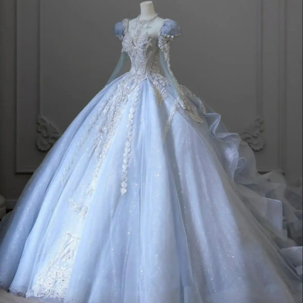 ice blue winter wedding dress ce Blue Engagement Dress %page% %sep% %sitename%  Sultan Dress