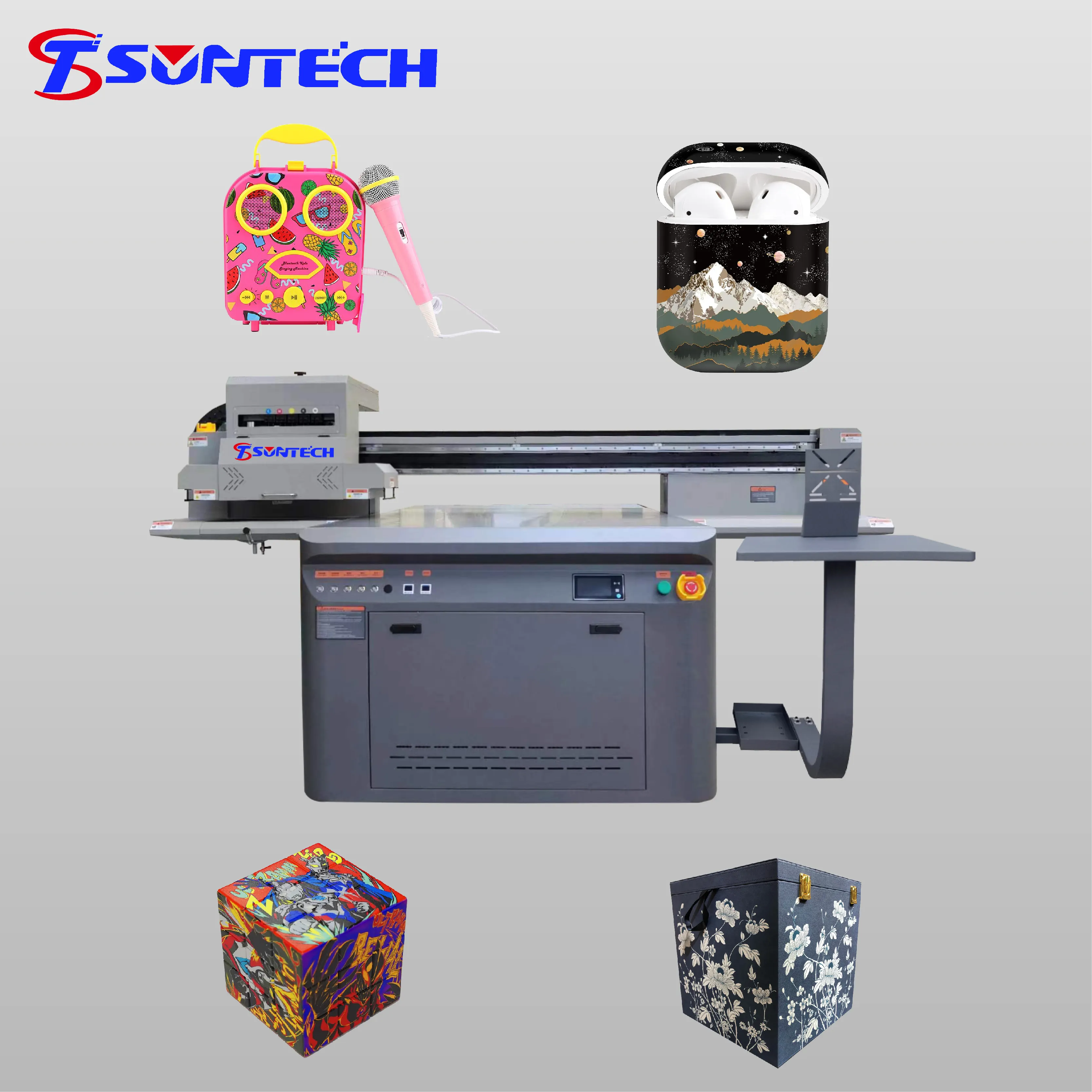 F1216-R5 UV Flatbed printer, 1.2*1.6m Machine Tool Smooth and quiet operation Flatbed Printer Digital Banner Printing Machine