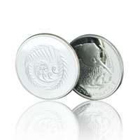 Cadeau en gros Usa argent planté pièces en euros personnalisé gravé en métal argenté jeton de jeu pièce en relief avec logo personnalisé