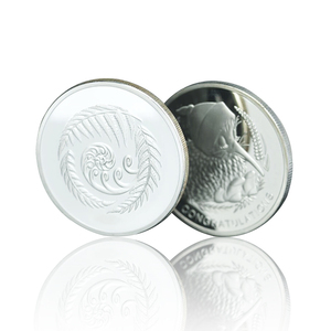 Bán buôn Quà Tặng USA Bạc trồng Euro tiền xu tùy chỉnh khắc bạc kim loại trò chơi <span class=keywords><strong>Token</strong></span> nổi đồng xu với biểu tượng tùy chỉnh - Product Image 3