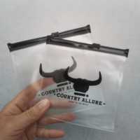 Bolsa de Plástico Negra con Cierre y Asa, Personalizada, Pequeña, Reciclable y Ecológica, de PVC, para Empaque de Cosméticos y Joyería