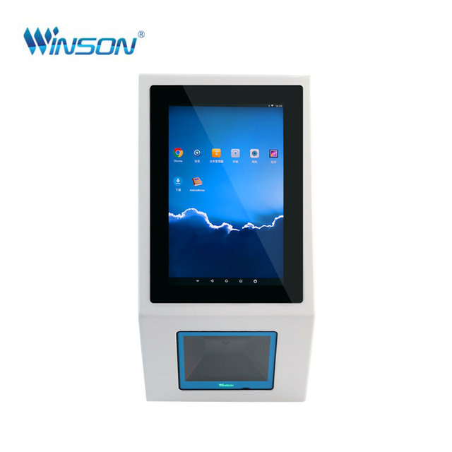 Winson New Design 8.0 Inch QR Code Scanner Kiosk Self Price Checker Barcode Scanner Cash Machine Android Mini Kiosk Pos System