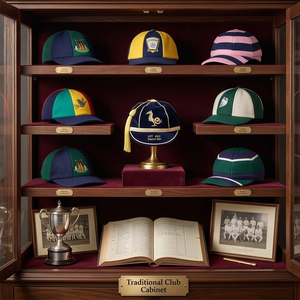 Casquettes de cricket personnalisées amples en <span class=keywords><strong>laine</strong></span> ou polyester <span class=keywords><strong>acrylique</strong></span> avec logo brodé, casquette de cricket amples à 8 panneaux - Product Image 1