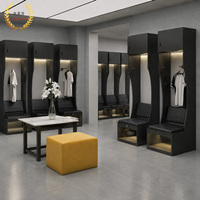 Casier de vestiaire sportif en panneau HPL imperméable, taille personnalisée, OEM ODM, casiers de rangement équipés d'éclairage LED pour usage en club de fitness