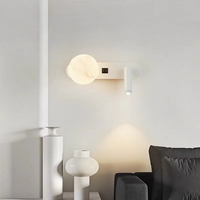 Lampu dinding Nordik modern hitam putih minimalis ruang tamu sofa latar belakang dinding lampu hias mewah kamar tidur samping tempat tidur