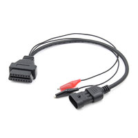 Cable Adaptador de Conector OBD OBD2 de 3 Pines a 16 Pines para Fiat, Alfa, Lancia y Motocicletas PIAGGIO