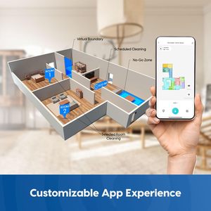 3-in-1 LiDAR Navigation,3000Pa Robot Vacuum and Mop With Self-Empty Station for Home, <b>Pets</b>, Carpet, Hard Floors, V10i - Product Image 3