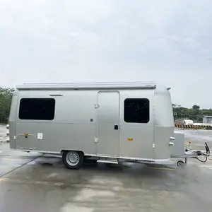 야외 캠프 RV, 레트로 캠핑 청풍 메탈 트레일러 RV, 영국 로맨틱 방풍 및 따뜻한 RV