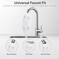 Filtre de robinet à usage unique en coton, réduit la rouille, les sédiments et le goût de chlore, compatible avec l'eau chaude et froide, anti-éclaboussures