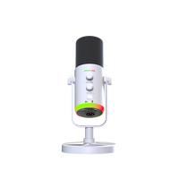 Kit de microphone filaire cardioïde professionnel RVB Micro de bureau USB Plug-and-Play avec jeu de puces audio Podcast pour utilisation en studio