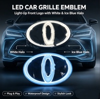 Emblème de calandre LED dynamique à éclairage de bienvenue pour Toyota Land Cruiser Prado – Accessoire de modification automobile lumineux