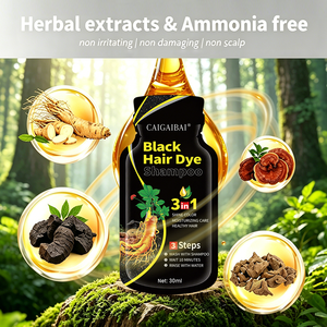 CAIGAIBAI Shampoo Nero Naturale per Capelli 30ml, Tinta Istantanea - Product Image 3