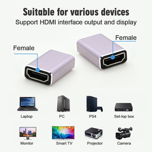 Connecteur Audio-Vidéo 480P 720P 1080I 1080P 8K Mini Convertisseur Vidéo Femelle-Femelle Adaptateur Audio pour Ordinateur Portable PS4 Smart <span class=keywords><strong>TV</strong></span> - Product Image 3