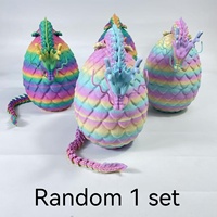 Produit transfrontalier très demandé : Ensemble d'œufs de dragon chinois imprimés en 3D, figurine décorative, jouet, cadeau, coloré, créatif, pour jeunes, aux couleurs vives