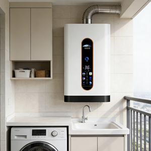 Chauffe-eau à <span class=keywords><strong>gaz</strong></span> professionnel en acier inoxydable 16L sans réservoir, chauffe-eau instantané mural pour usage domestique quotidien - Product Image 1