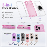 Coque Mecha Armor 3-en-1 pour iPhone 17 16 16E 15 Pro Max – Étui hybride TPU PC antichoc magnétique – Accessoires tendance