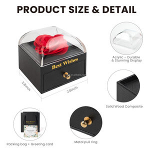 Bán Buôn Tùy Chỉnh Tinh Tế Valentine Của Ngày Nhân Tạo Xà Phòng Tăng Đồ Trang Sức Hoa Hồng Hộp Bảo Quản Hoa & Cây - Product Image 2