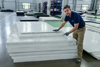 Planche à découper en plastique solide UPE PP de haute qualité, naturelle, haute densité, pure, de la marque Makewell