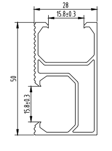 Perfis de alumínio para montagem de painel <span class=keywords><strong>solar</strong></span>, perfis de alumínio para montagem de painel <span class=keywords><strong>solar</strong></span> de trilho pv, montagem de hq w50 - Product Image 6