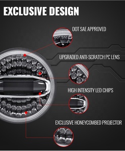 Faro LED MS-1088N de 7'' para Land Rover 90/110 Tdc, para <span class=keywords><strong>Jeep</strong></span> Wrangler JK, para Harley Davidson, para LADA Niva, Lámpara de 7 Pulgadas Sin DRL - Product Image 3