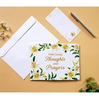 Religiöse Sympathie Pop-Up 3D Lilien-Kreuz Grußkarte Digitaldruck 4-Farben Mattlackierung Papier Inklusive Umschlag