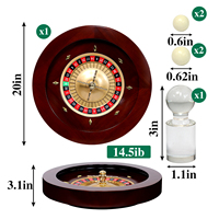 Roues de roulette en bois de casino de haute qualité, 20 pouces