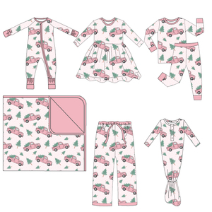 Mùa Thu Tùy Chỉnh Mẹ Và Tôi Tre Phù Hợp Với Quần Áo Phương Tây Chủ Đề Phụ Nữ Trẻ Em Tre Đồ Ngủ Ngủ Cao Nguyên Bò Tre Bé Zippy - Product Image 4