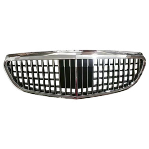 Grille de style Maybach pour Mercedes-Benz Classe C W205, en ABS noir, remplacement du pare-chocs avant, 2015-2018 - Product Image 2