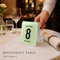Support de table en acrylique découpé au laser pour affichage de menu de restaurant, promotion sur comptoir, personnalisé, vente en gros, OEM, ODM